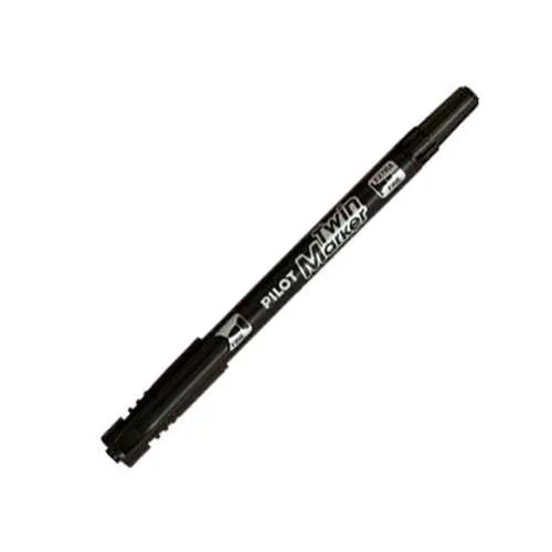 Pilot Twin Marker Marcatore Permanente Nero Doppia Punta Conf 10 Pz.