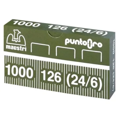 RO-MA Punti Metallici 24/6 126 Oro Confezione 10.000 Punti