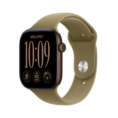 Apple Watch Series 12 2026 GPS Cassa 46mm in Alluminio Bronzo Scuro con Cinturino Sport Oliva S/M
