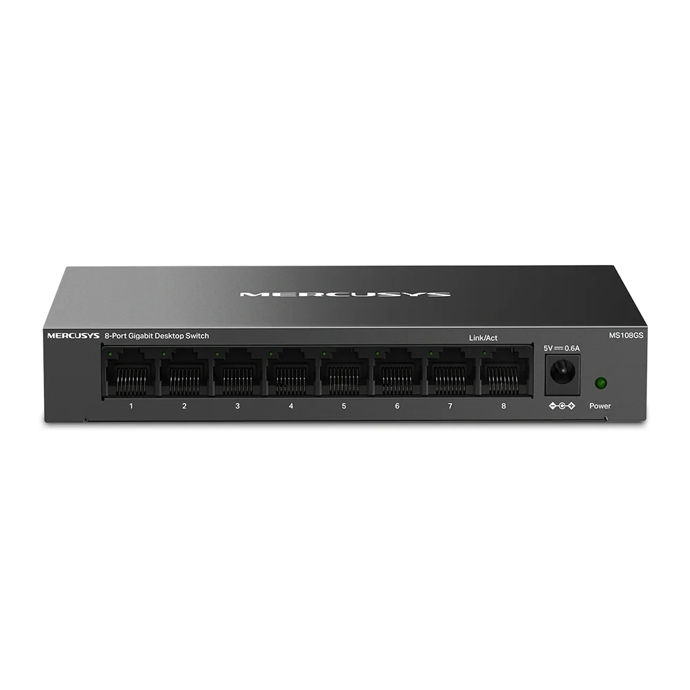 SWITCH DESKTOP 8P 10/100/1000 RJ45P WALL MOUNTING METAL CASE