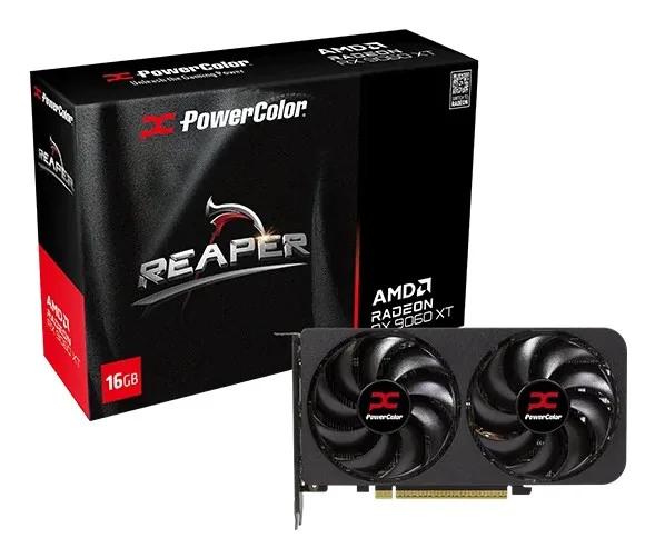 PowerColor Reaper AMD Radeon RX 9060 XT 16GB GDDR6 Dual Fan Pcie 5.0 16X