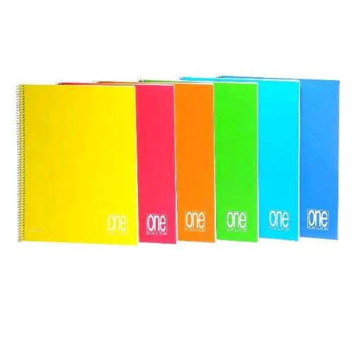 Blasetti One Color Quaderno Spiralato A4 80 g Non Forato Quadretti 5M 80 Fogli Colori Assortiti Conf 6 Pz.