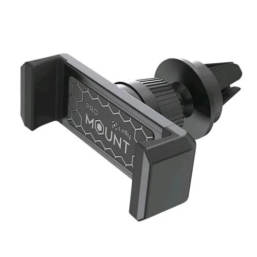 Celly Mountventbk Supporto Auto per Smartphone fino a 6.5" con Clip per Bocchetta di Areazione Nero