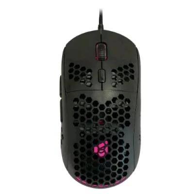 Conceptronic DJEBBEL04B Mouse Gaming RGB a Nido D'ape Ultraleggero USB 6 Pulsanti Programmabili fino a 6.400 DPI Regolabili Nero