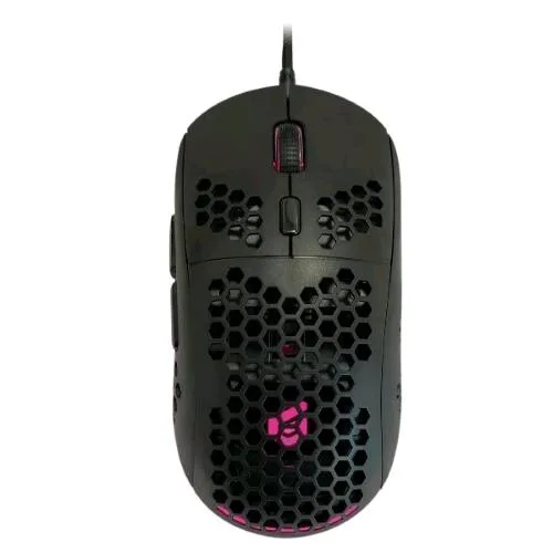 Conceptronic DJEBBEL04B Mouse Gaming RGB a Nido D'ape Ultraleggero USB 6 Pulsanti Programmabili fino a 6.400 DPI Regolabili Nero