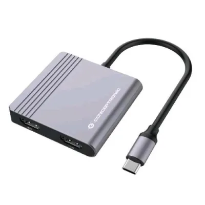 Conceptronic Docking Station 4-in-1 USB 3.2 GEN1 - 2X HDMI, 1X USB-C PD 100W, 1X USB 3.0