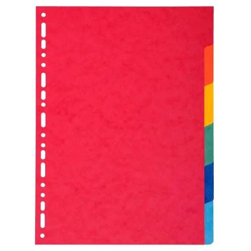 Exacompta Nature Future Divisorio in Cartoncino 225g 225X297 mm 6 Tasti Colori Assortiti