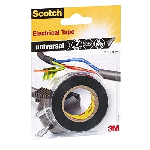 3M Scotch Electrical Tape Nastro Isolante in PVC 15MMX10M Colore Nero