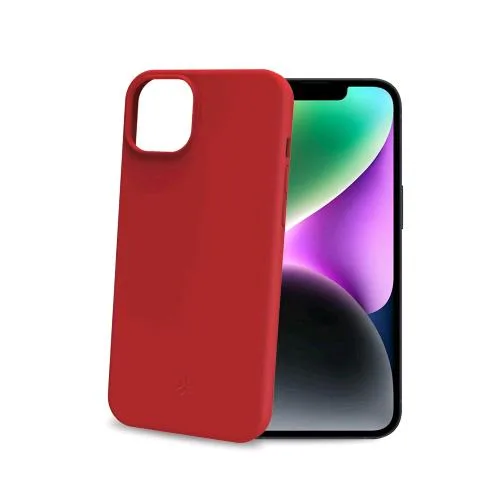 Celly Apple iPHONE 15 Cover in Morbido Tpu con Finiture Soft Touch Red
