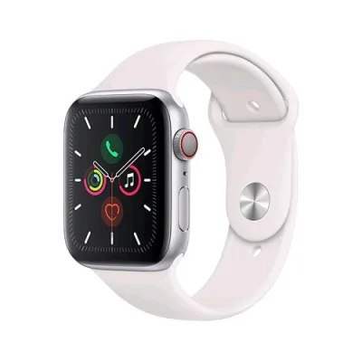 Apple Watch Series 5 GPS + Cellular 44 mm Cassa in Alluminio Silver e Cinturino Sport Bianco