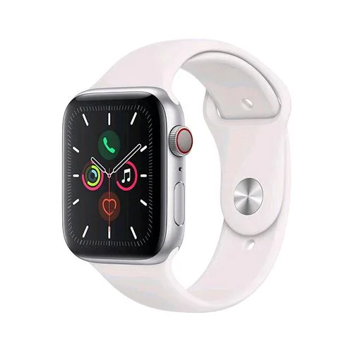 Apple Watch Series 5 GPS + Cellular 44 mm Cassa in Alluminio Silver e Cinturino Sport Bianco