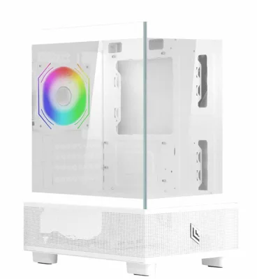CASE GAMING MATX NO PSU FOBIA WH 2USB3 1USBC 1FAN RGB VETRO L202