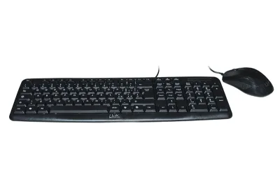 LINK LKTAST08 Kit Tastiera e Mouse Ottico con Cavo USB 800 DPI Black