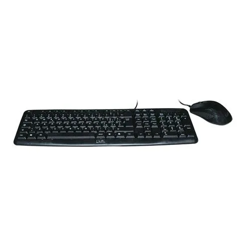 LINK LKTAST08 Kit Tastiera e Mouse Ottico con Cavo USB 800 DPI Black