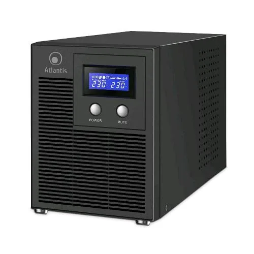 Atlantis Land Atlantis A03-HP3003P Gruppo di Continuita Onda Sinusoidale Pura 2000VA 1400W Line Interactive Display LCD Porta USB-Hid 6 Uscite Iec 2 Batterie 12V-9AH Porta Seriale RS232 Slot per Snmp Black