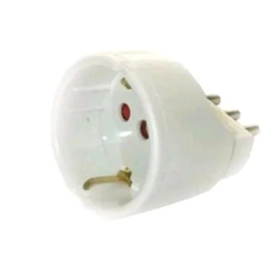 Nilox Adattatore da Presa Italiana 10A a Schuko Bianco