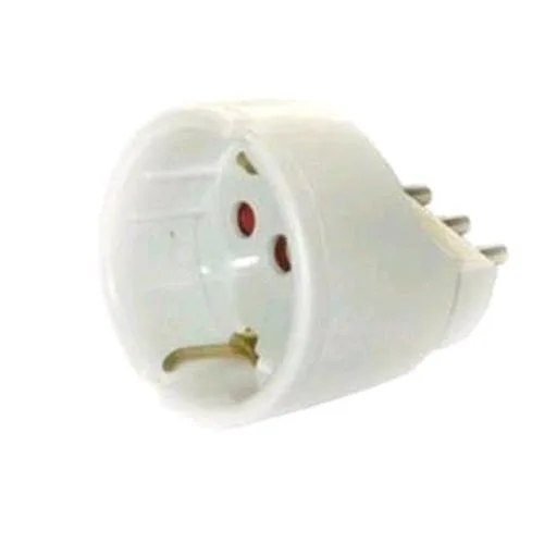 Nilox Adattatore da Presa Italiana 10A a Schuko Bianco