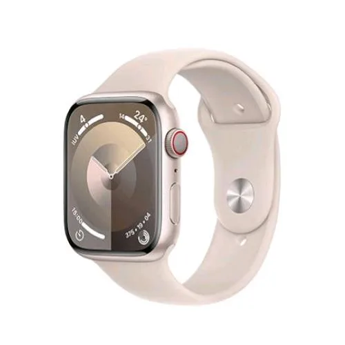 Apple Watch Series 9 GPS + Cellular 45mm Cassa in Acciaio Starlight con Cinturino Sport Band Starlight S/M