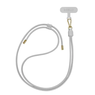 Celly Neck Lacet Laccio da Collo per Smartphone Lunghezza 140cm Regolabile Bianco