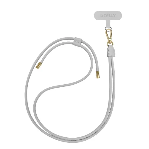 Celly Neck Lacet Laccio da Collo per Smartphone Lunghezza 140cm Regolabile Bianco