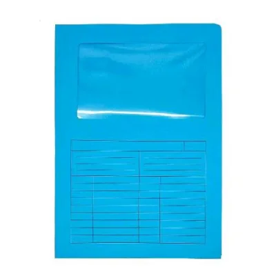 Fraschini Cartelline in Carta da 200g con Finestra 200g 22X31 cm Azzurro Conf 20 Pz.