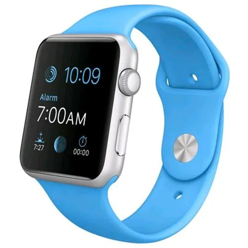 Apple Watch Sport Cassa 38mm Alluminio Silver Cinturino Blue Garanzia Europa
