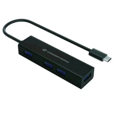 Conceptronic Hub 4 Porte USB 3.0 in Alluminio