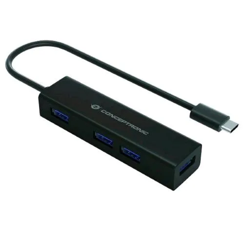 Conceptronic Hub 4 Porte USB 3.0 in Alluminio