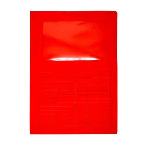 Fraschini Cartelline in Carta da 200g con Finestra 22X31 cm Rosso Conf 20 Pz.