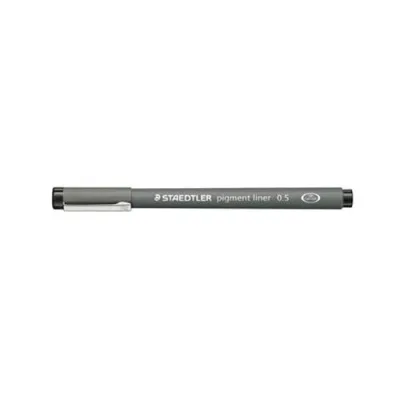 Staedtler Pigment Liner Penna Punta in Fibra 0.5 mm Colore Nero Conf. 10 Pz.