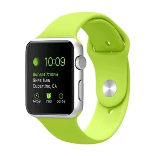 Apple Watch Sport Cassa 38mm Alluminio Silver Cinturino Green Garanzia Europa