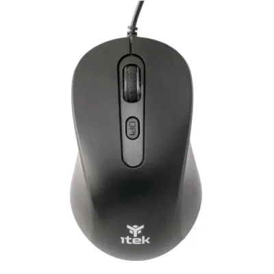 ITEK CLK C01 Mouse Ottico USB Ambidestro 3.600 DPI Nero