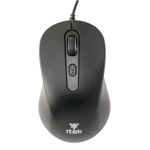 ITEK CLK C01 Mouse Ottico USB Ambidestro 3.600 DPI Nero