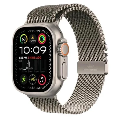 Apple Watch Ultra 2 GPS + Cellular 4G 49mm Cassa in Titanio Naturale Cinturino Loop Milanese Titanio Naturale - M