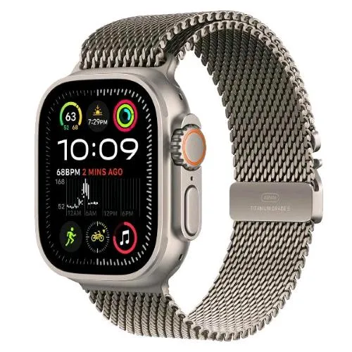 Apple Watch Ultra 2 GPS + Cellular 4G 49mm Cassa in Titanio Naturale Cinturino Loop Milanese Titanio Naturale - M