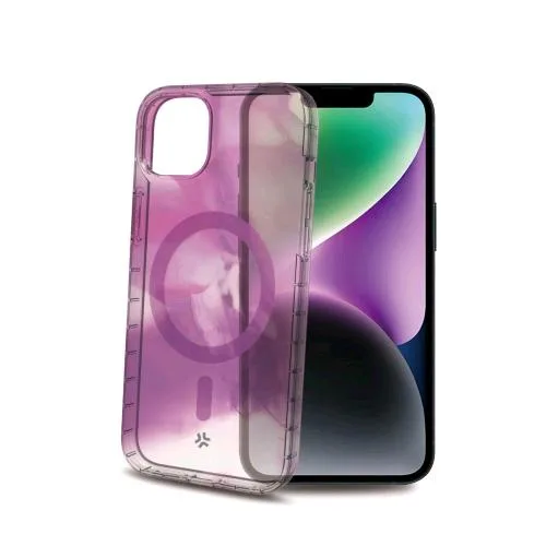 Celly Apple iPHONE 15 Cover Magshades Compatibile Magsafe in Tpu + Policarbonato Violet
