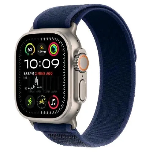 Apple Watch Ultra 2 GPS + Cellular 4G 49mm Cassa in Titanio Naturale Cinturino Trail Loop Blu - M/L