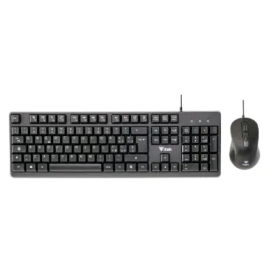 ITEK Dec C01 Tastiera Full Size Qwerty 105 Tasti + Mouse USB Nero