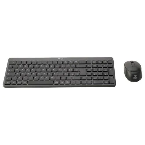 ITEK Dec WS01 Tastiera Wireless Full Size 106 Tasti Qwerty + Mouse 2.4GHz + Bluetooth Nero