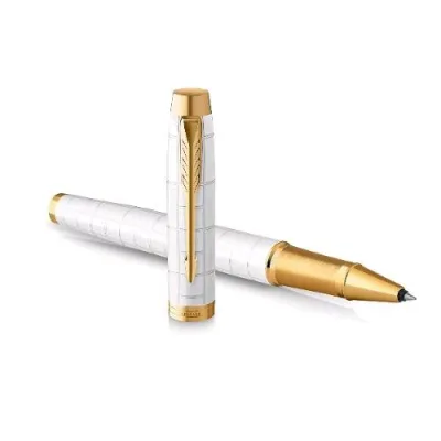 Parker Im Premium Pearl GT Penna Roller Punta F Inchiostro Nero