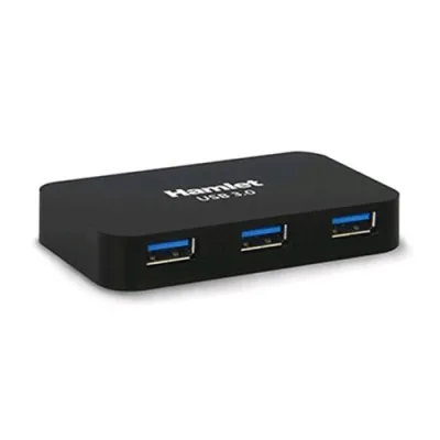 Hamlet XHUB430BK Hub 4 Porte USB 3.0