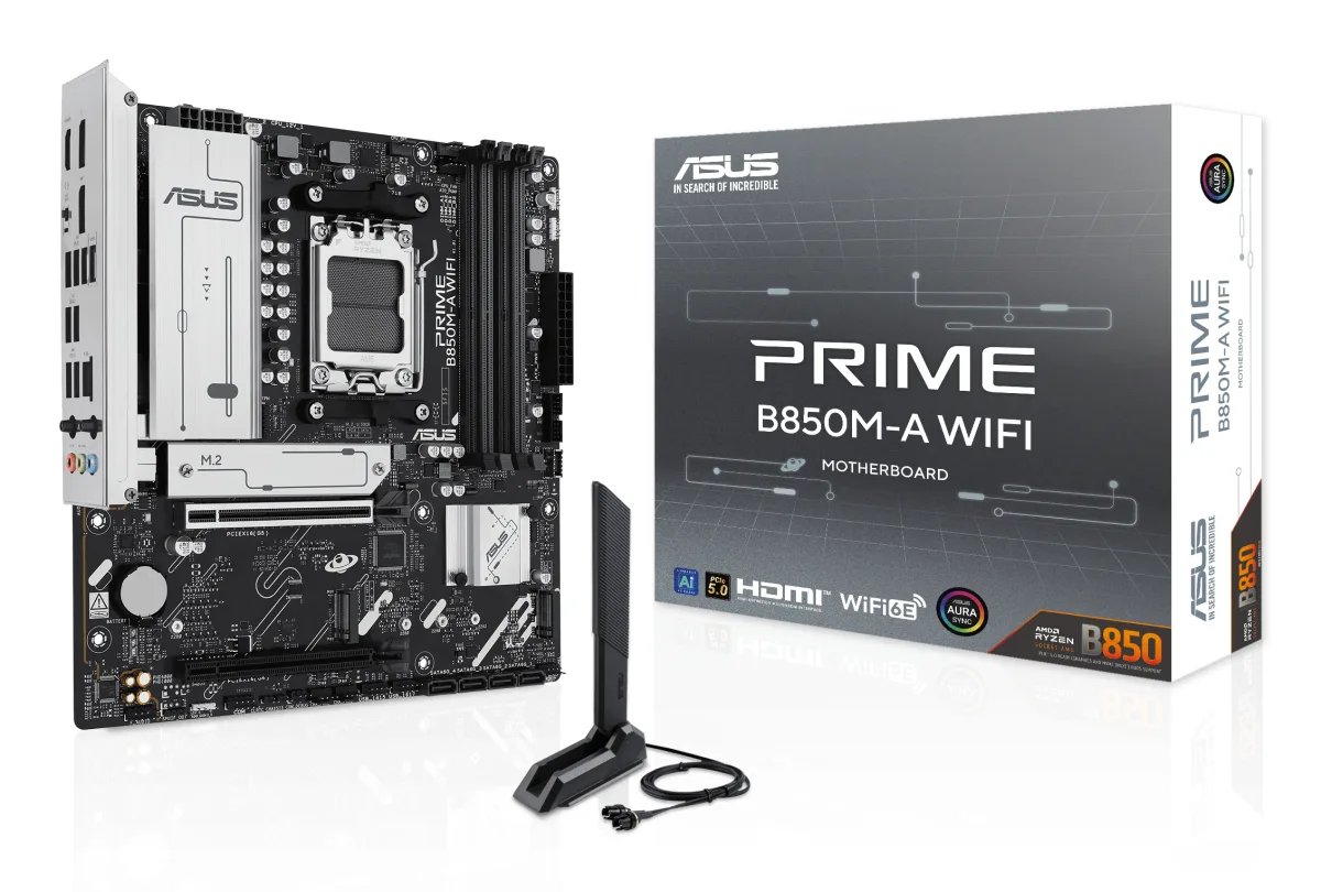 MB ASUS B850M-A WIFI AM5 4D5 2PCIE 4SATA 3M2 HD/2*DP MATX