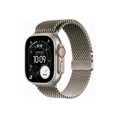 Apple Watch Ultra 3 GPS + Cellular 5G 49mm Cassa Titanio Naturale con Loop in Maglia Milanese Titanio - Medium