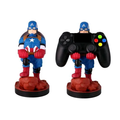 4Side Captain America Cable Guy Supporto Game Pad e Smartphone con Cavo 2 m per Ricaricare Dispositivi