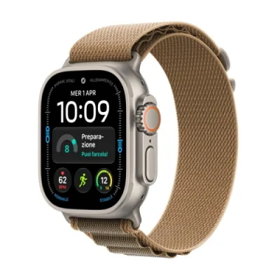 Apple Watch Ultra 4 2026 GPS + Cellular 5G Cassa 49mm in Titanio Naturale con Alpine Loop Duna M