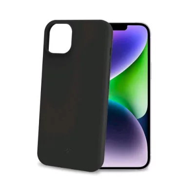 Celly Apple iPHONE 15 Plus Cover in Morbido Tpu con Finiture Soft Touch Black