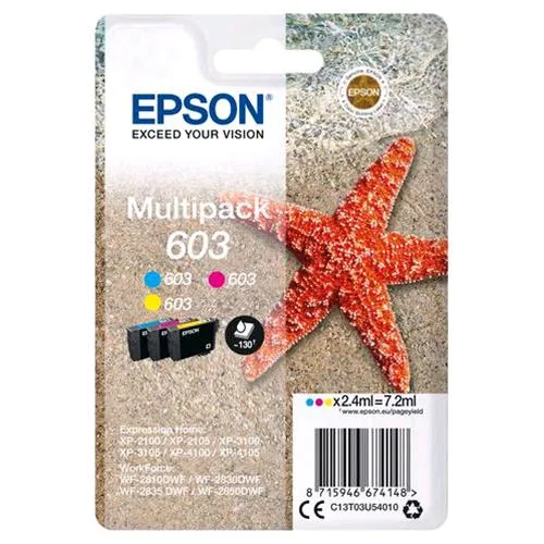 Epson 603 Stella Marina Multipack Cartuccia Ink Ciano Magenta Giallo