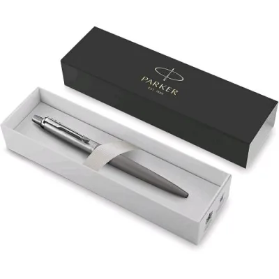 Parker Jotter Alexadra Matte Grey Penna a Sfera a Scatto Punta Media Inchiostro Blu Confezione Regalo
