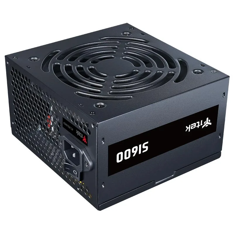 ITEK SI600 Alimentatore 600 W 80 Plus PFC Attivo Silent Fan 12cm 3 Connettori SATA - Eps (4+4 Poli) ATX 20+4 Pin Nero
