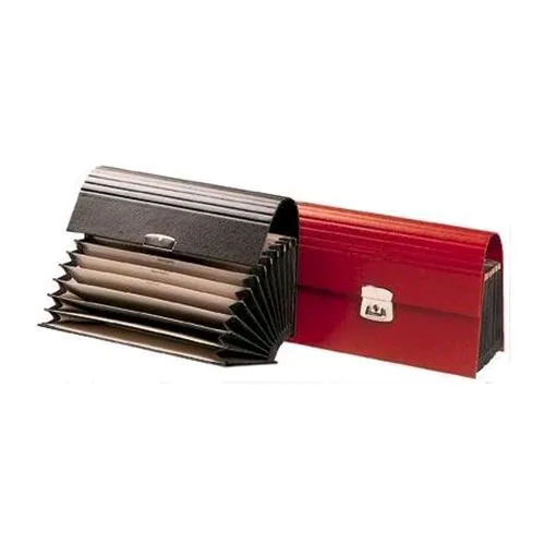 Fraschini Classificatore a Ventaglio 12 Scomparti in Dermoide 130X280 mm Col. Rosso